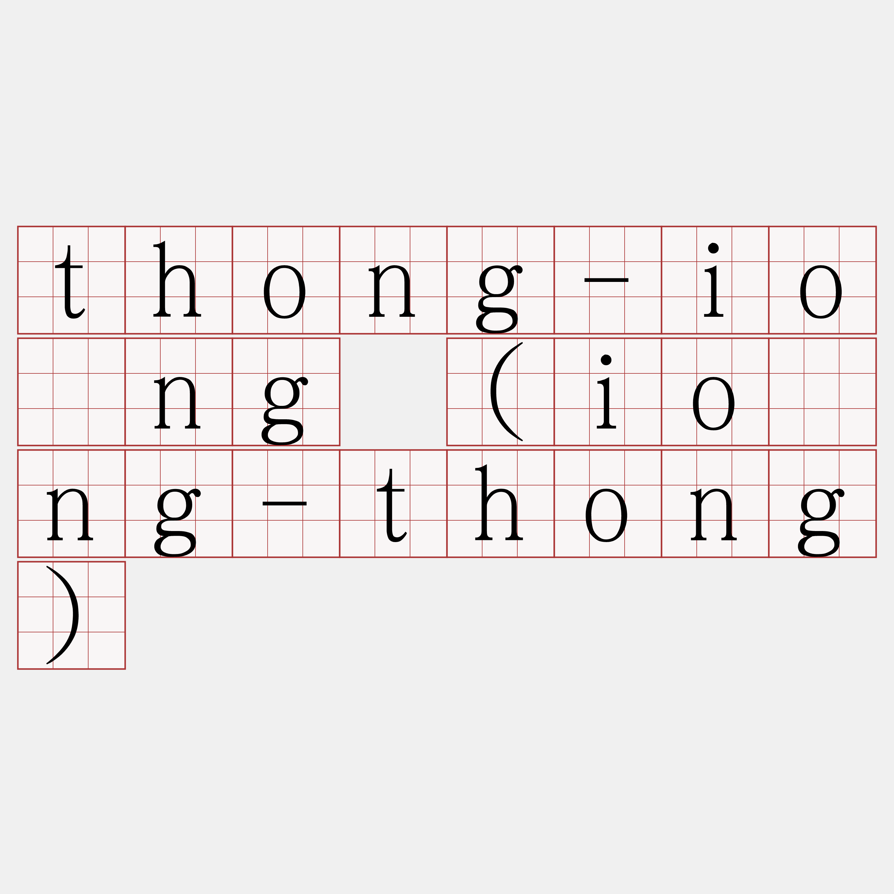 thong-iông (iông-thong)